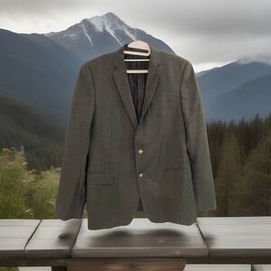 Versace Collection Blazer Sport Coat Mens EU 52 US 42 Gray Wool Gold‎ Buttons